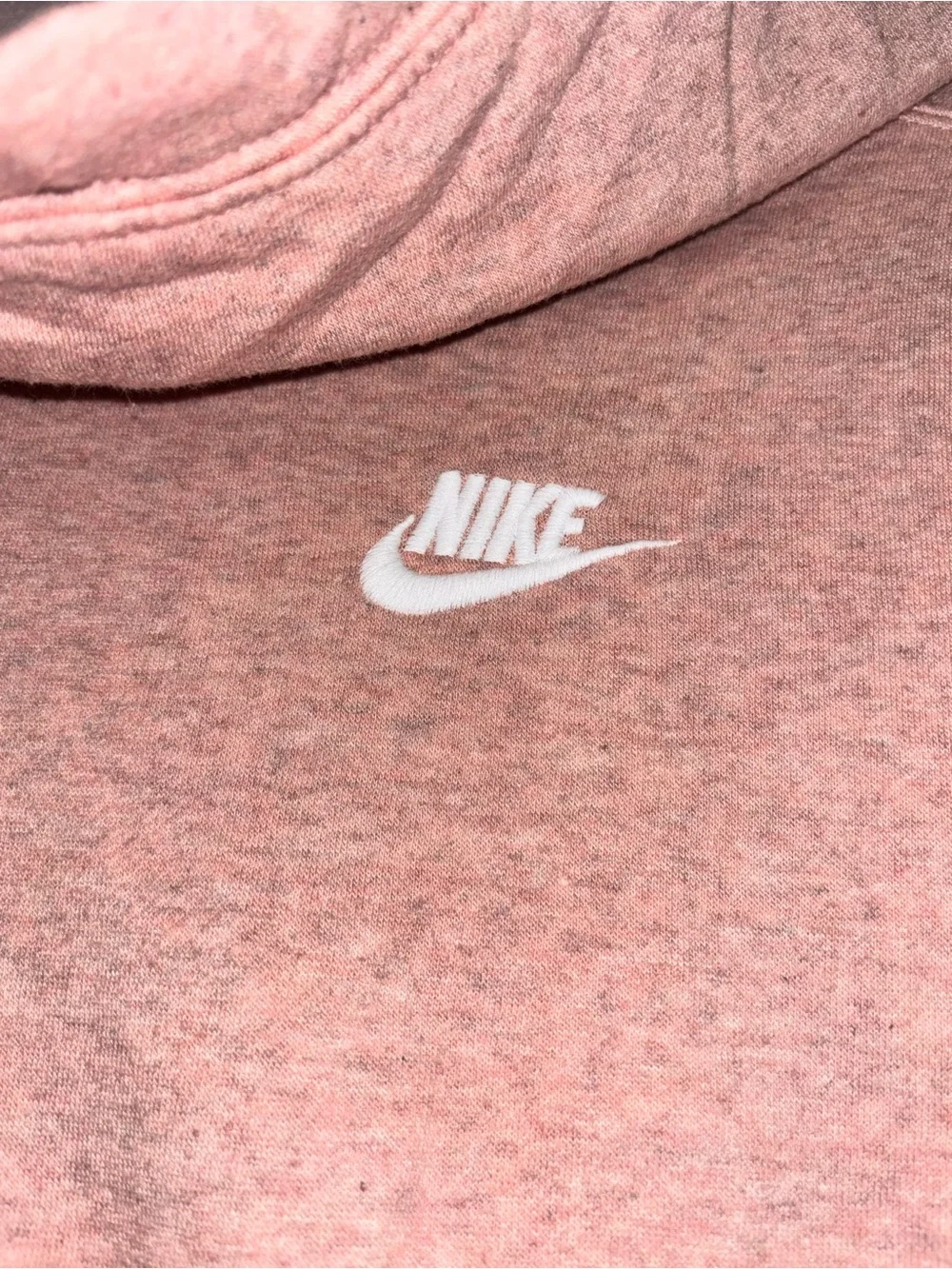 Soft Nike Light Pink Hoodie with White Swoosh Size Small Womens